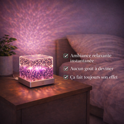 Aurora Wave – Projecteur Cristal LED 16 Couleurs Ambiance relaxante instantanée – Effet vagues & flammes
