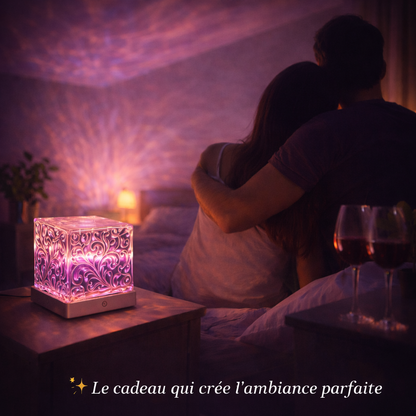 Aurora Wave – Projecteur Cristal LED 16 Couleurs Ambiance relaxante instantanée – Effet vagues & flammes